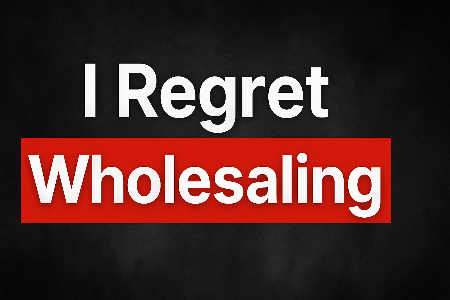 I wholesaled 300 houses and I might regret it